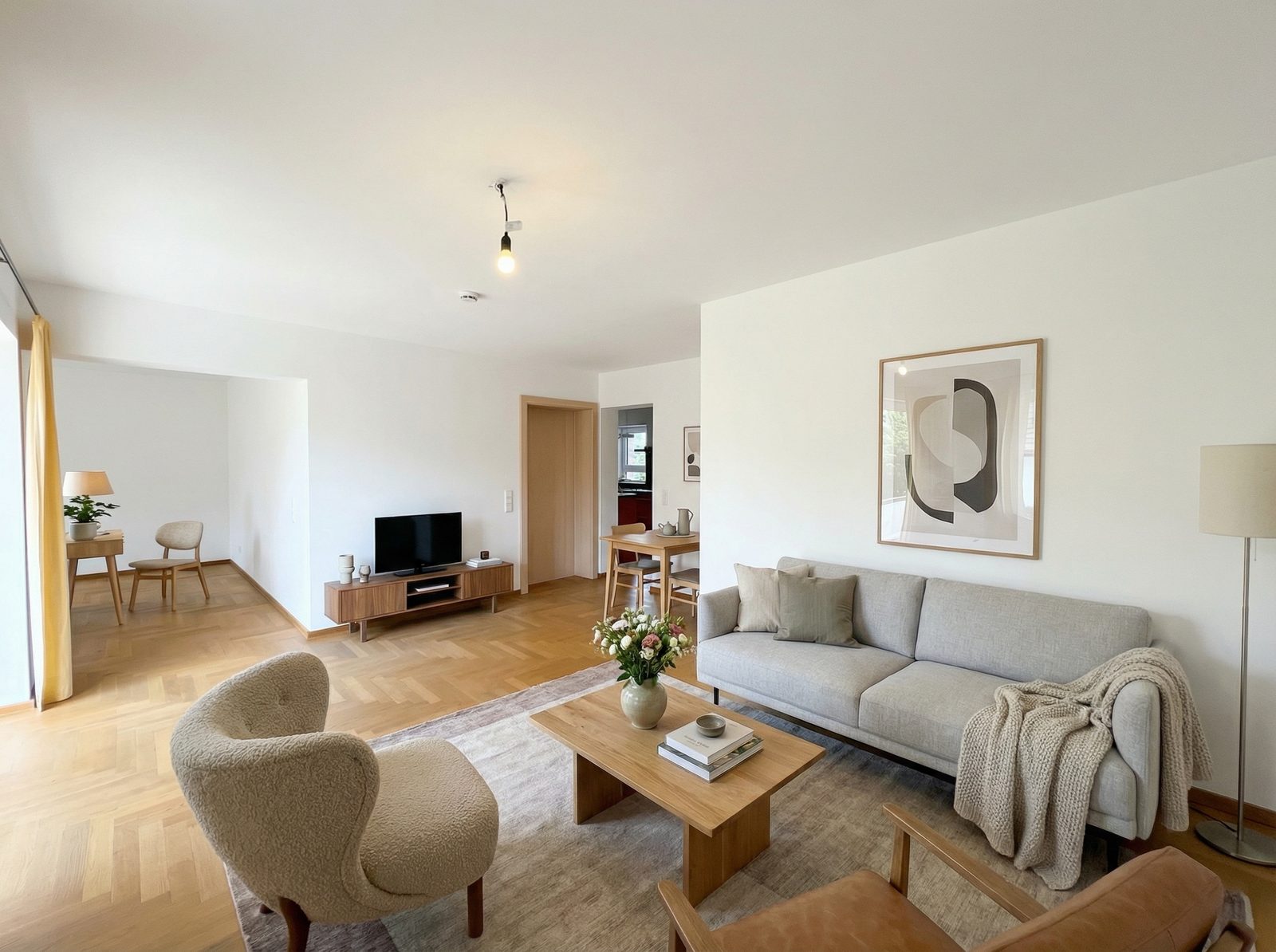 Nachher - Wohnzimmer mit virtueller Möblierung