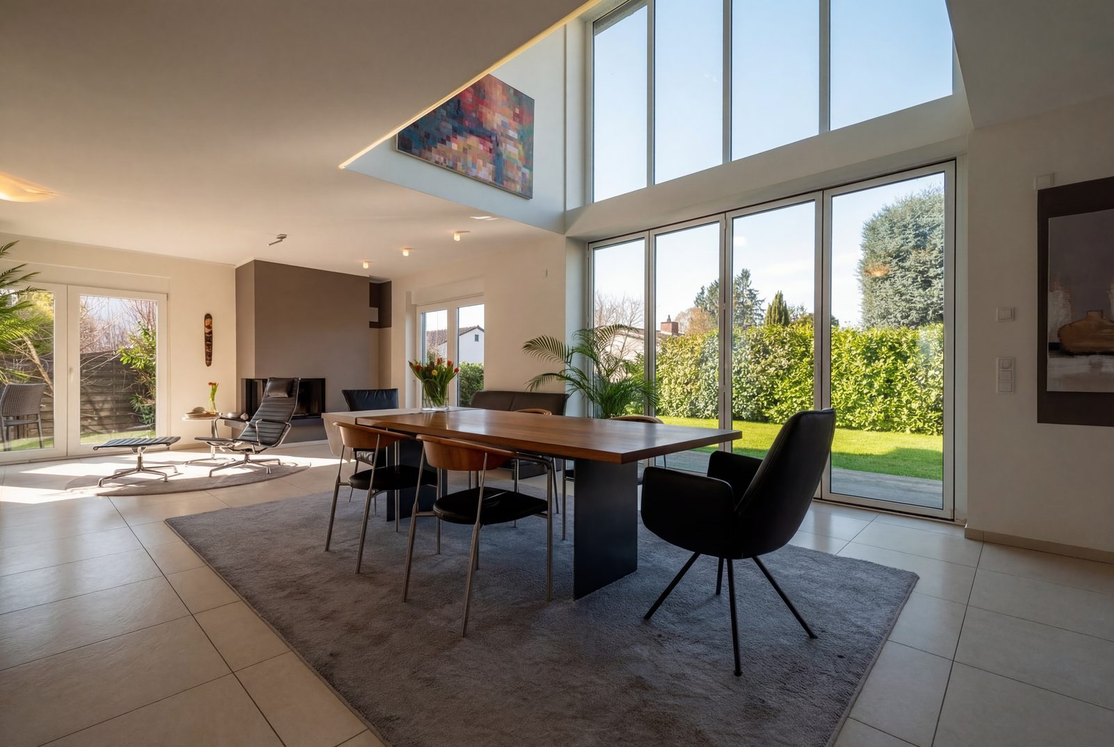 After - the same interior with natural exposure correction
