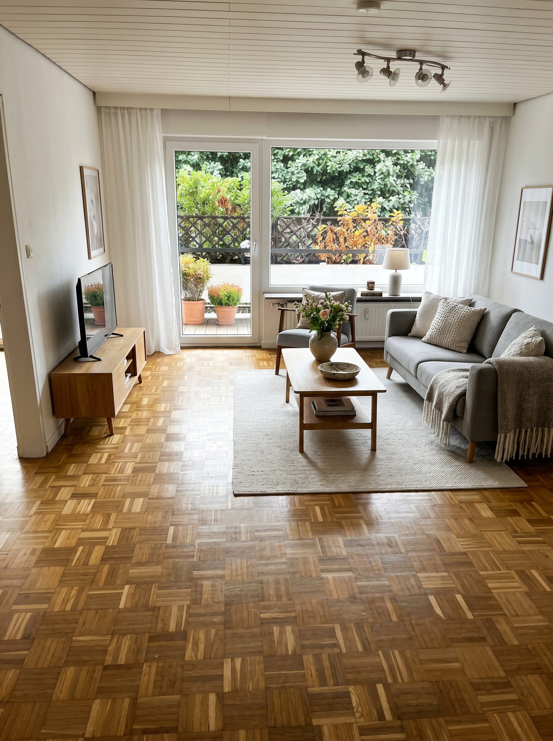 Nachher - Wohnzimmer mit Sofa und Einrichtung