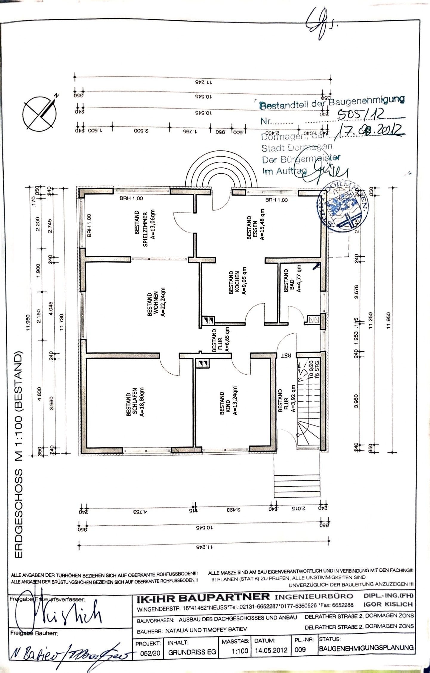 Grundriss - Geräumige 4-Zimmer-Wohnung im Erdgeschoss