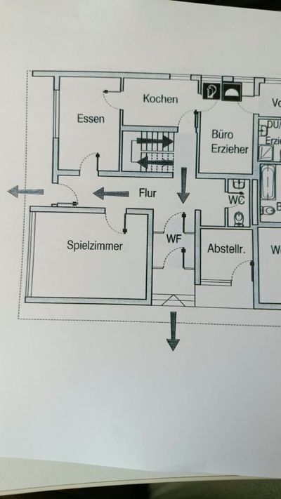 Funktionaler Grundriss einer Kindertagesstätte oder Büroetage