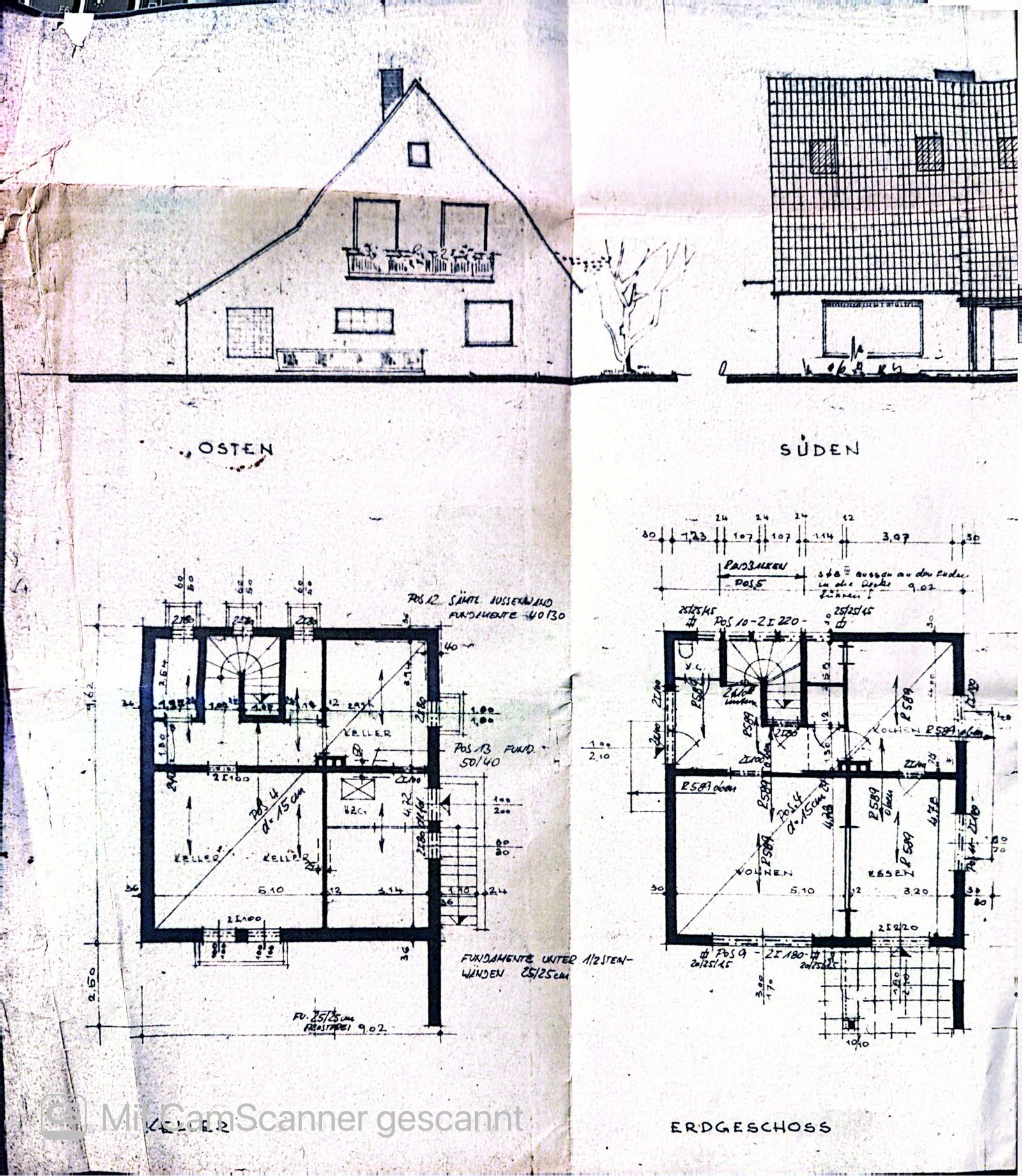 Grundriss - Einfamilienhaus mit Keller und Terrasse