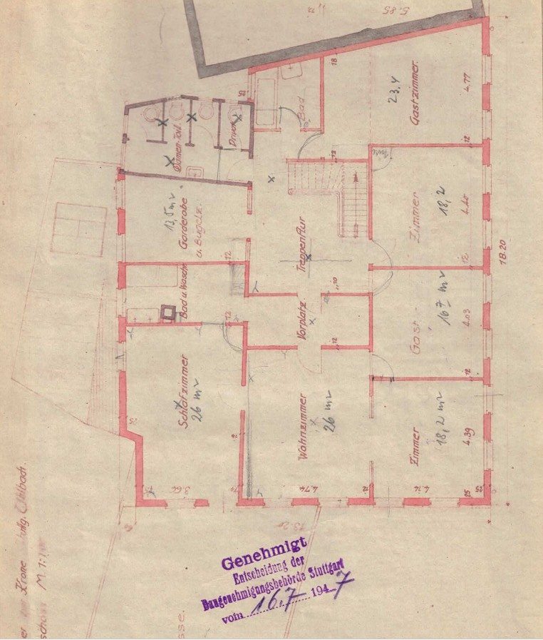 Grundriss - Großzügige Etagenwohnung in historischem Gebäude