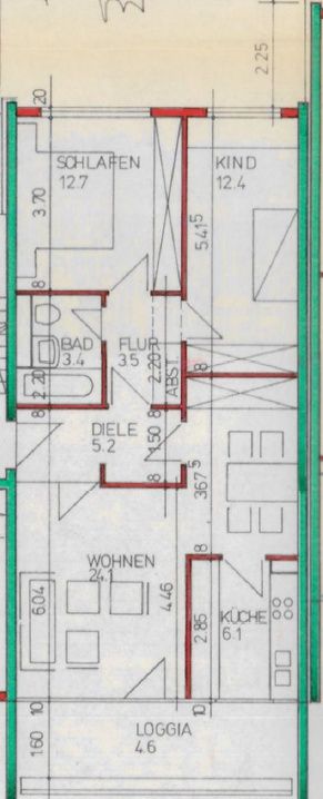 3-Zimmer-Wohnung mit Loggia