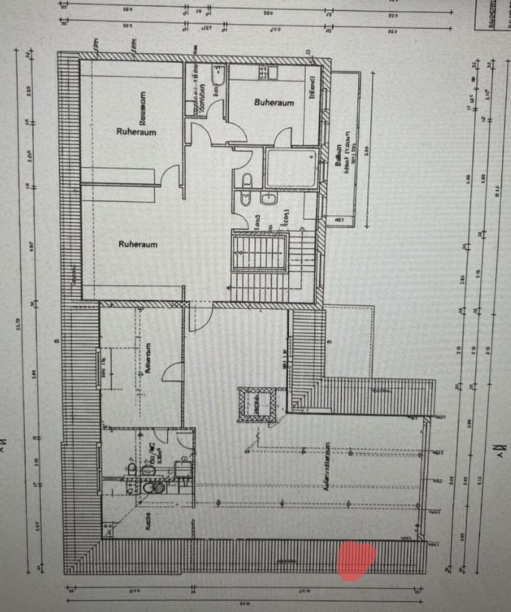 Grundriss - Dachgeschoss-Wohnung mit mehreren Ruheräumen und Balkon