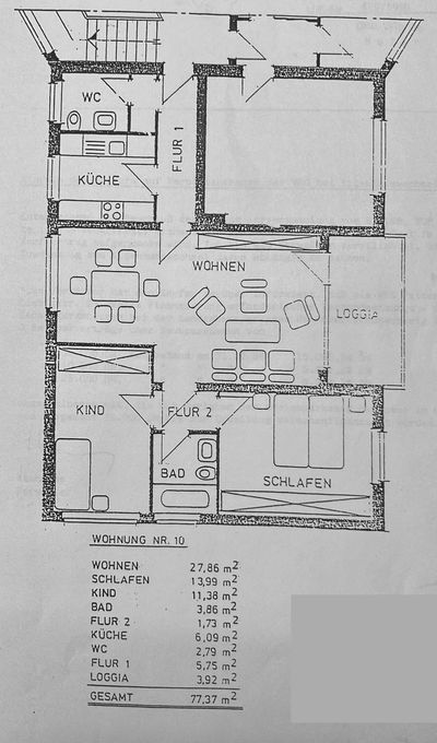 3-Zimmer-Wohnung mit Loggia