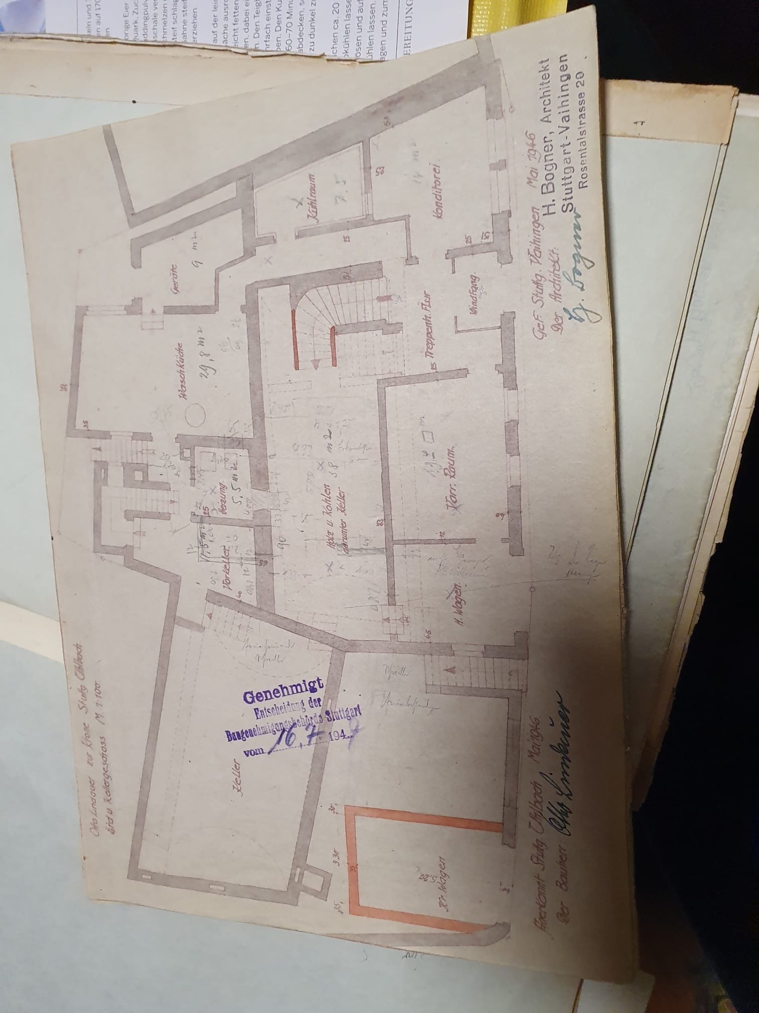 Grundriss - Historischer Kellergrundriss mit gewerblichen Nebenräumen